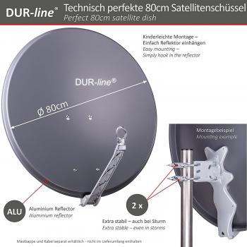 DUR-line Select 75/80 Anthrazit - Alu Sat-Antenne